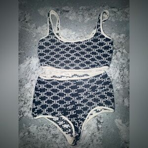 Celine navy and cream Women's Set